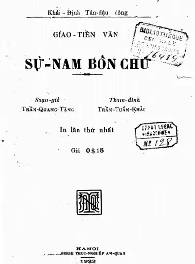Bìa sách Sử Nam Bốn Chữ - Trần Quang Tặng & Trần Tuấn Khải